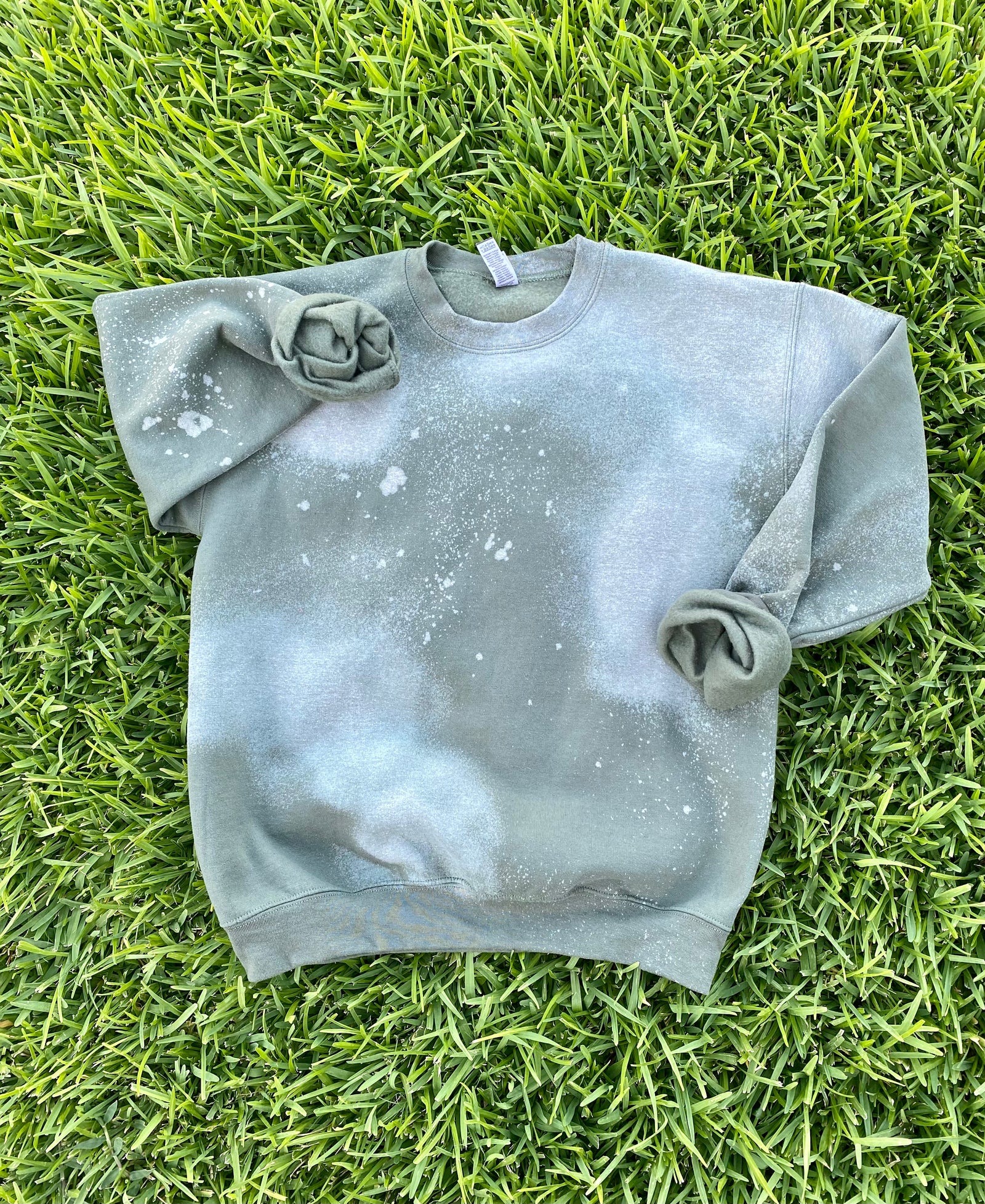 Military Green Bleached Sweatshirt