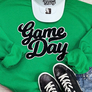 Black Game Day Patch Sweatshirt