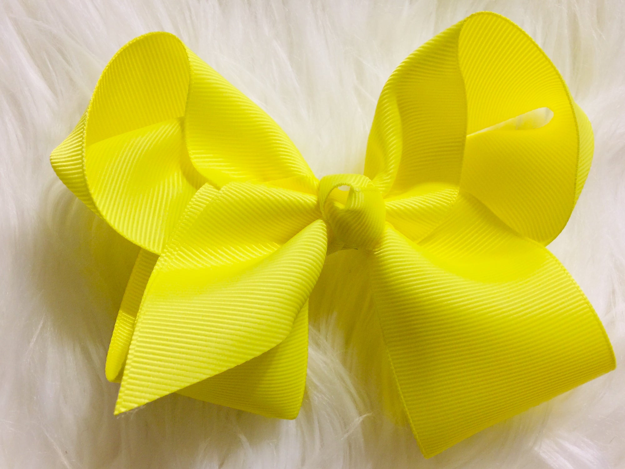 Neon Yellow 5.5” Bow