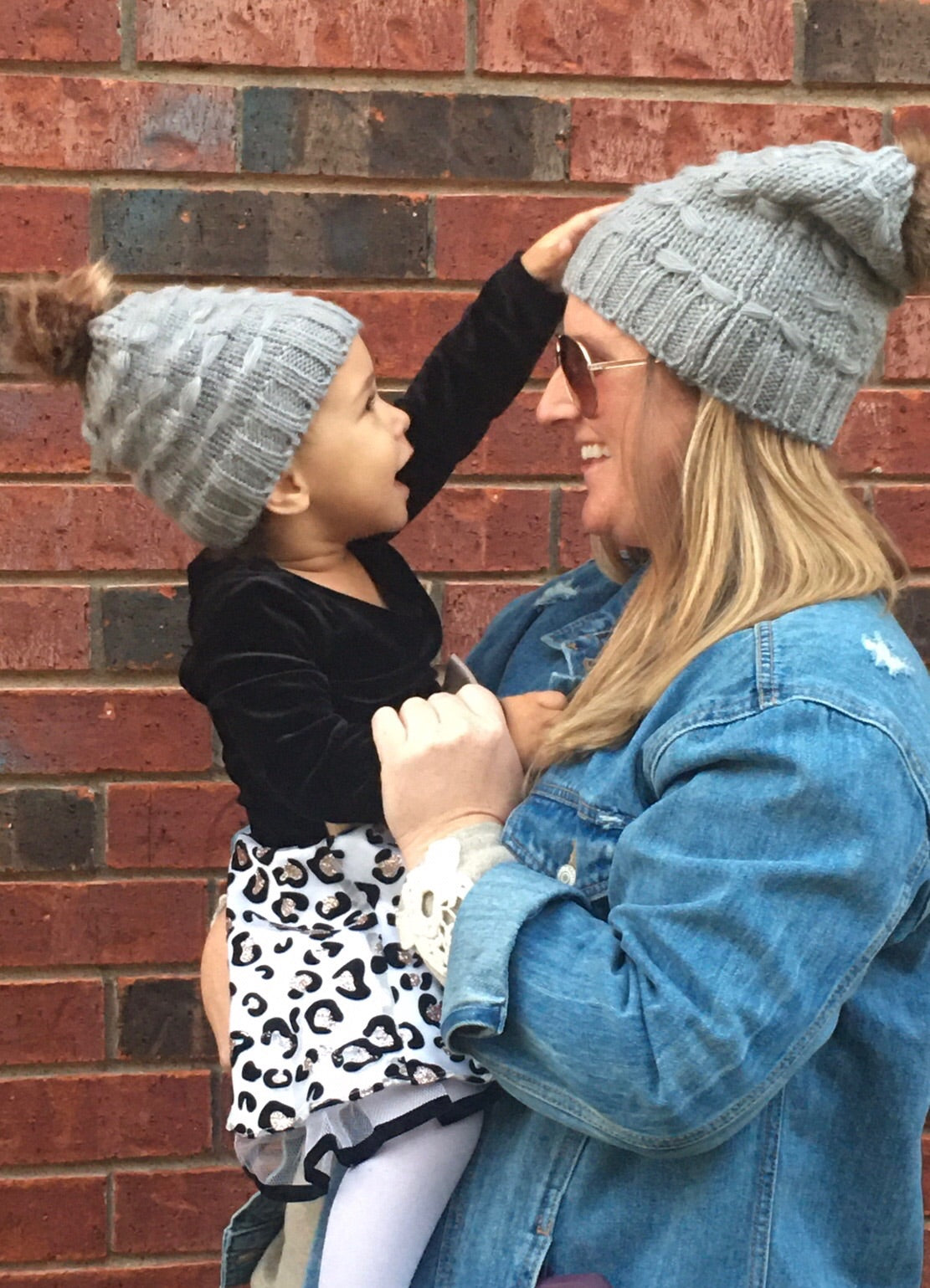 Pom Pom Beanie - Mommy & Me Set of 2